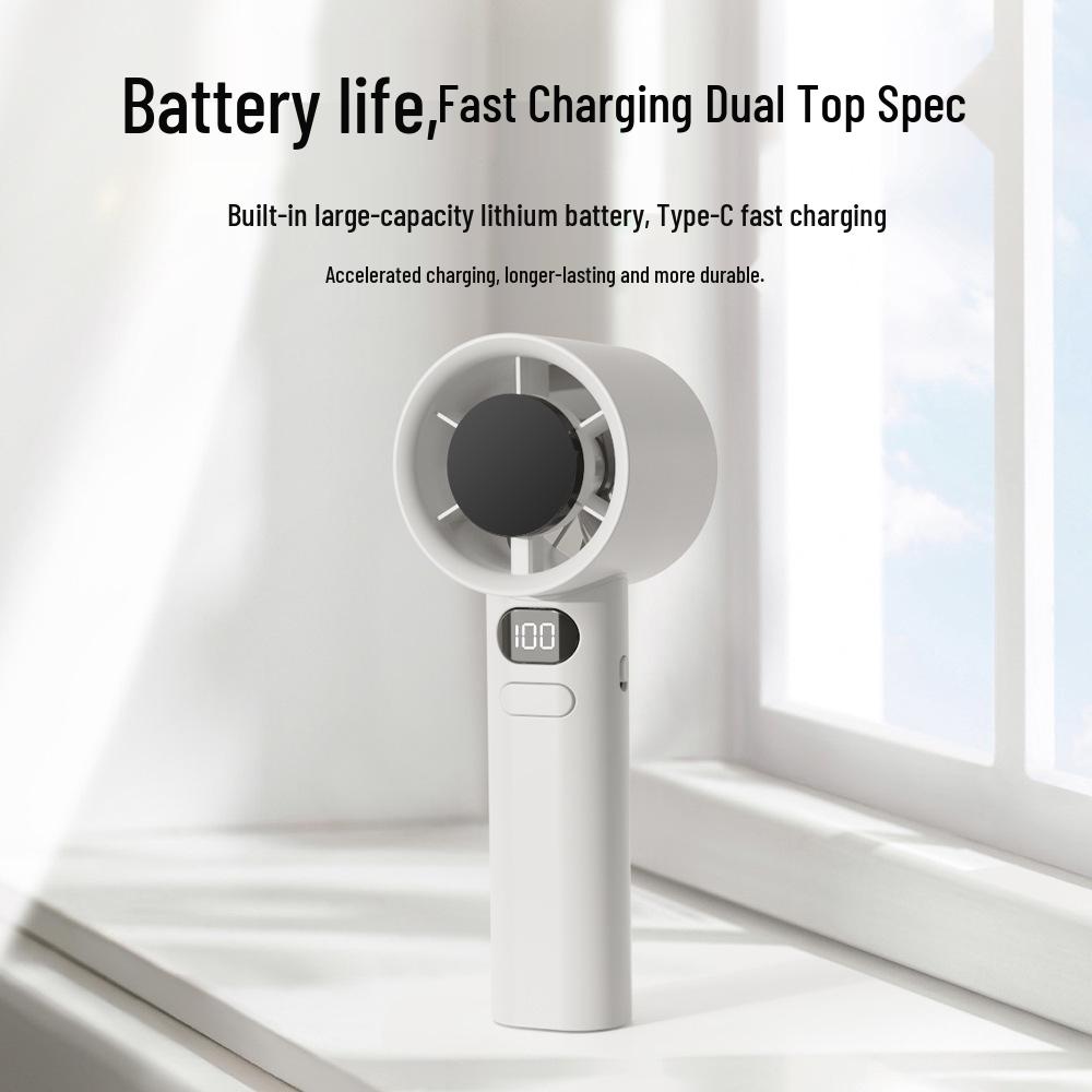 High-Speed Rechargeable Portable Handheld Fan – 120-Speeds, Powerful Wind for Outdoor Use