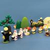 Mondfest Japanische Katze & Hase Figur Mondkuchen-Box Harz Dekor Geschenkset