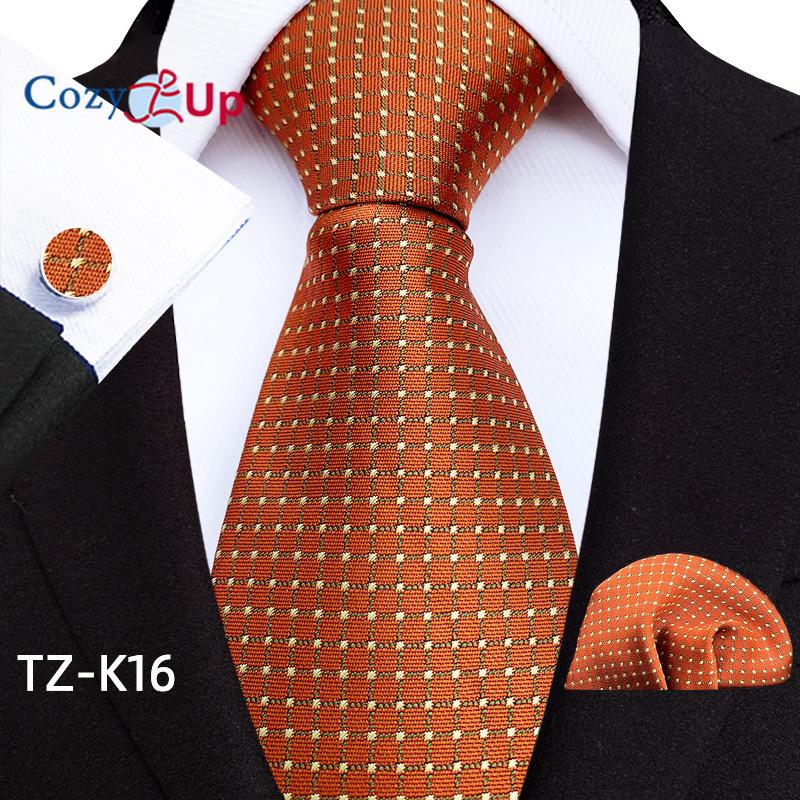 Cozy Up Three-piece Set Paisley Fashion Business Men's Tie Includes Tie Cufflinks Handkerchief