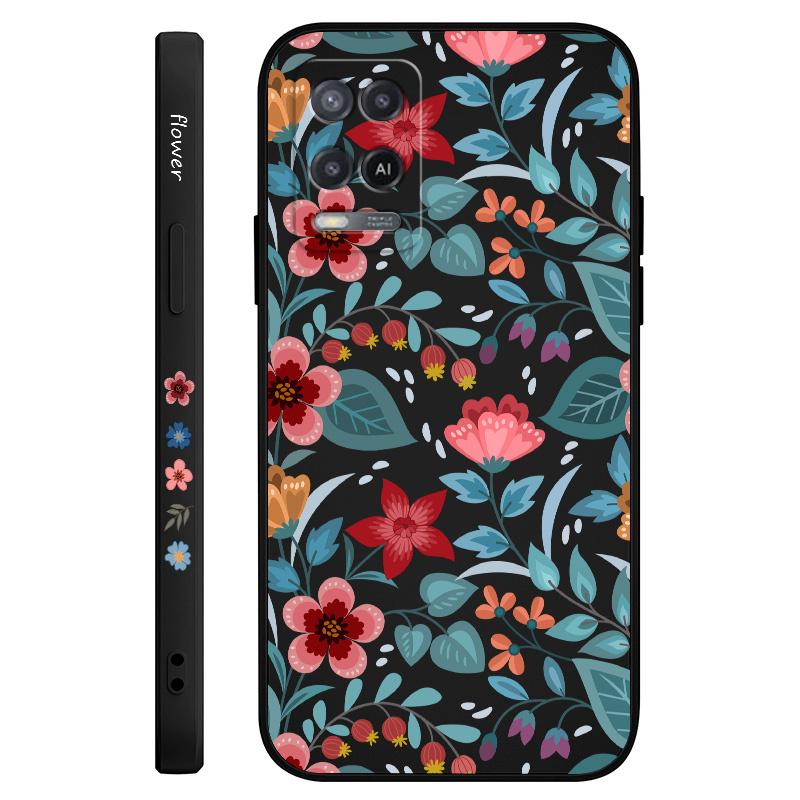 Stretching Flowers Phone Case For OPPO A54 A74 A57 A77 A78 A96 A76 A95 A94 A83 A53 A72 A52 A9 A5 A12 A31 2020 S 4G 5G Cover
