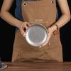 Vintage Korean Style Round Stainless Steel Plates Multi-Purpose Serving Trays Bone Dishes for Dessert Cake Coffee Tableware