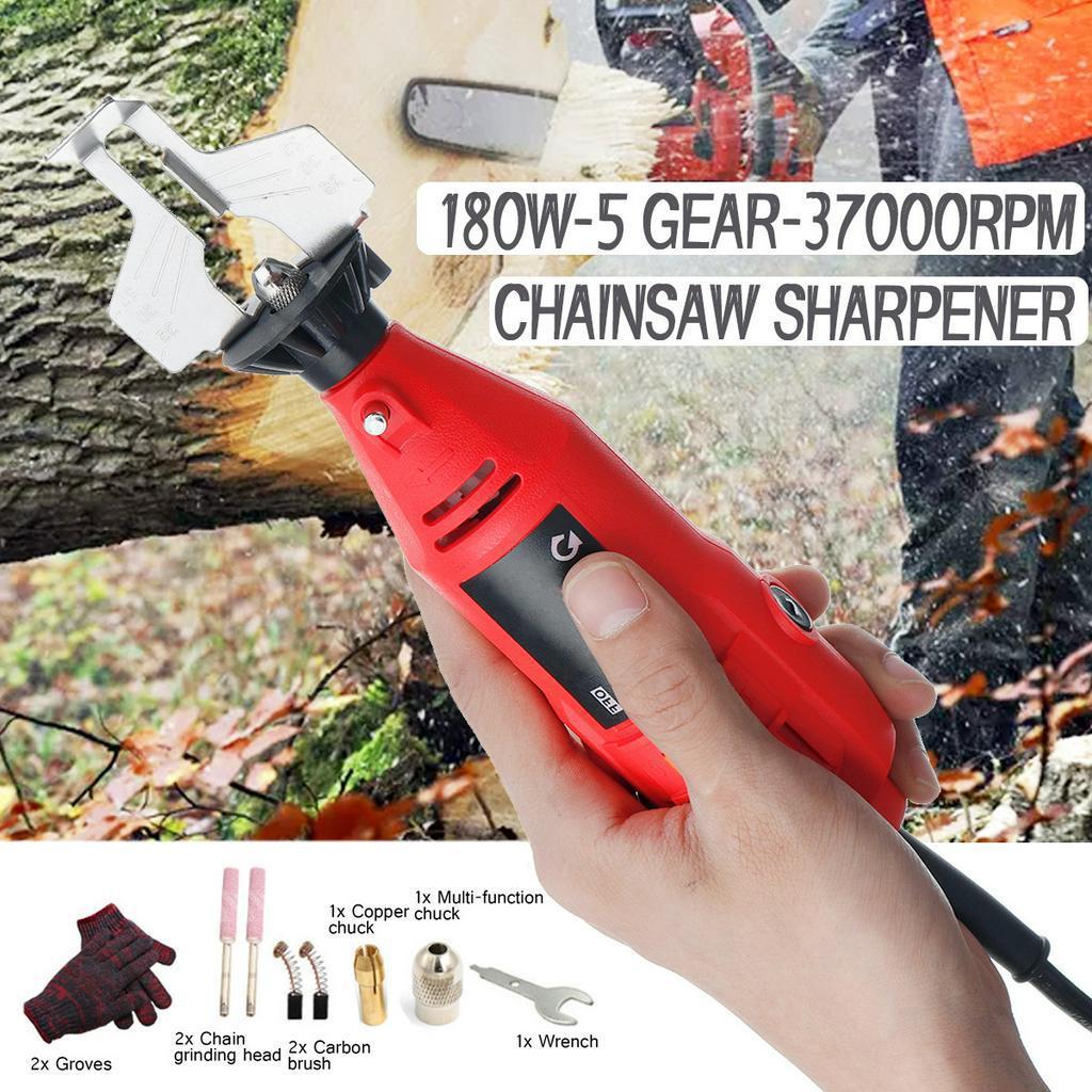 180W AC 220V 5 Gears Electric Power Chain Saw Sharpener Grinder Machine Garden Tools Portable Electric Chainsaw Sharpening