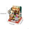 DIY Handcraft Miniature Dollhouse Small Doll House Model Led Lights Wooden Room Box Crafts