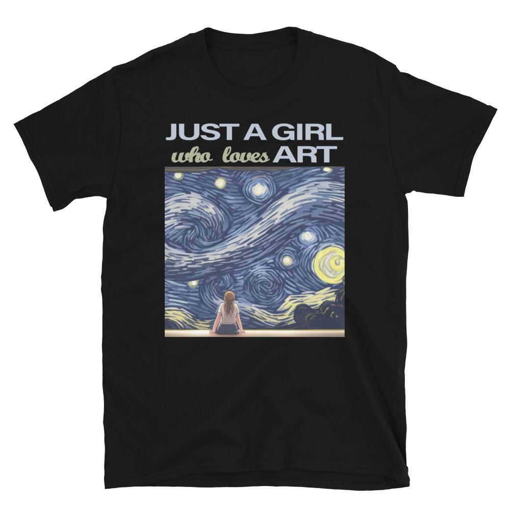 Starry Night Art Lover girl T-Shirt Unisex T-Shirt XXL