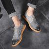 Fashion Men Suede Casual Shoes Brand Designer Leather Shoes Men Party Wedding Business Formal Breathable Soft Men's Block Shoes