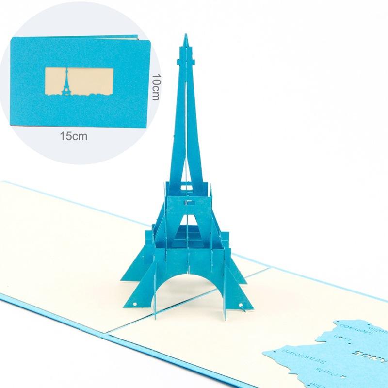 3D Pop Up Invitations Card 3D Paper World Attractions Birthday Greeting Cards 3D Tourist Postcard Save The Date Boy Present Card