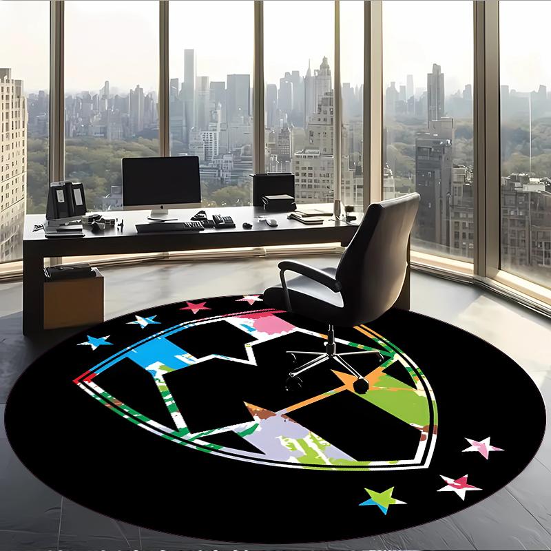 Club De Fútbol Monterrey (1) Round Office Rug Decorative Floor Rug for Office Bedroom Living Room and Home Space