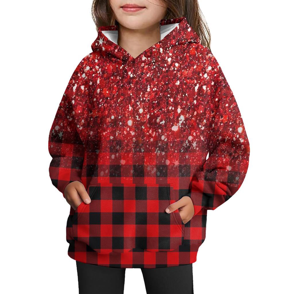 Girls' Hooded Tie-Dye Sweatshirt - Pullover Print Top