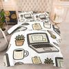 Office Plant Laptop Digital Print Comforter Set Quilt Bedding Set With Pillowcase Minimalist Worker Guest Bedroom Decor