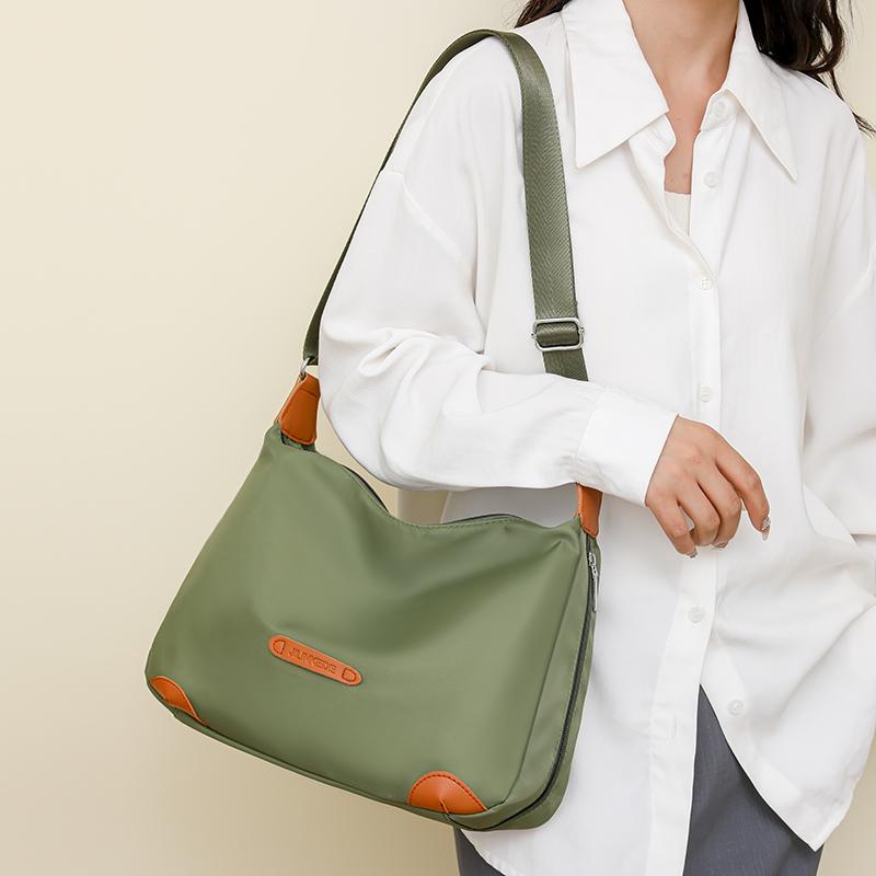 Geantă ușoară din pânză de nailon impermeabilă de mare capacitate pentru femei, geantă de umăr, geantă crossbody, geantă pentru mamă