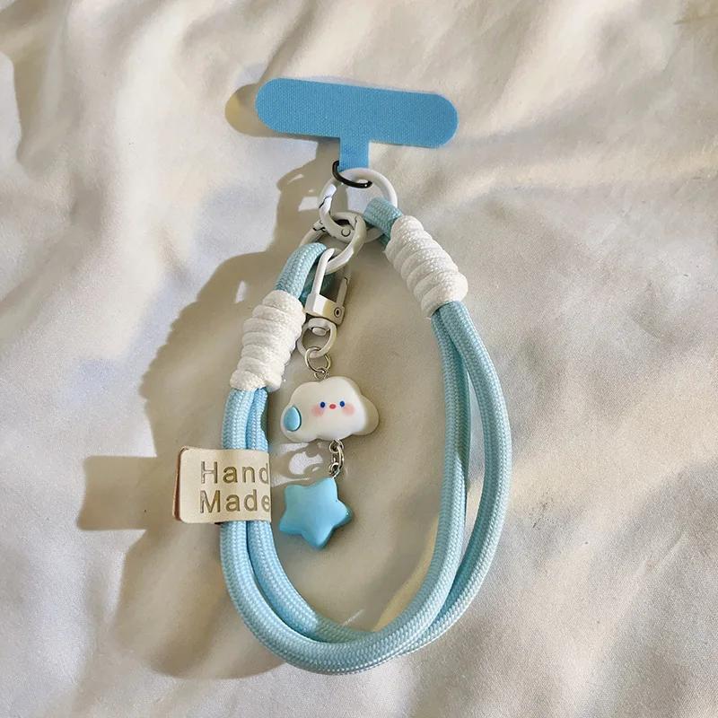 Double Ended Rope Keychain Cartoon Cute Pendant Phone Case Lanyard Wristband Lanyard Detachable Can Be Used for Decoration
