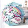 1PC Unicorn Rainbow Umbrella-8-Rib Reinforced Portable Folding Travel Suitable for All Seasons Outdoor Daily , Fun Design-Z0402