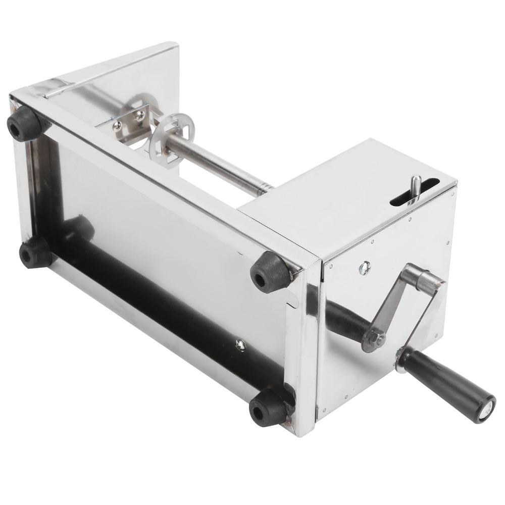 Stainless Steel Spiral Potato Cutter Four-Prong Shaft Manual Potato Cutter Restaurant Prep