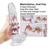 Transparenter realistischer Dildo mit leistungsstarkem Saugnapf. Weibliche Dilos, Sexspielzeug, männlicher Analdildo, Butt Plug, weibliches Sexspielzeug für Frauen, Shop