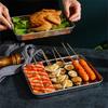 Stainless Steel Food Fruit Storage Trays Rectangle Cake Bread Dish Steamed Sausage Barbecue Pan Restaurant Kitchen Baking Plates