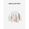 French Arielle De Pinto Kidsren's Sweater Autum New Style Cute and Stylish Cartoon Round Neck Top for Girls