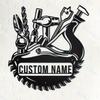 Customizable Metal Sign Personalized Last Name Tool Theme Home Decor Hot Sale