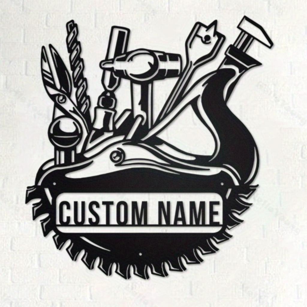 Customizable Metal Sign Personalized Last Name Tool Theme Home Decor Hot Sale