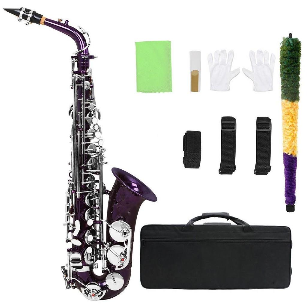 Beginner E-flat Alto Saxophone with Colored Lacquer Finish - Ideal for Exams and Professional Performance