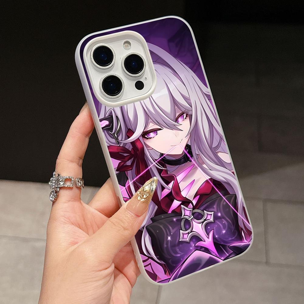 HSR Thelema Jelly Double layer White Mobile Phone Case for iPhone 17 16 15 14 13 12 11 Air Pro Max Plus Protective
