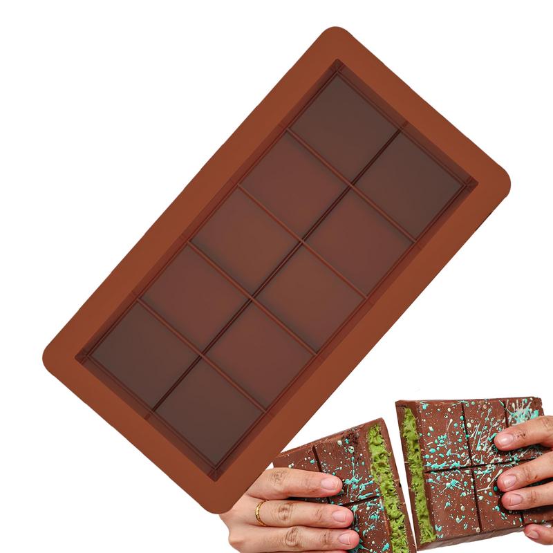 Chocolate Bar Molds Silicone Bars Break Apart Wax Melt Mould Easy Release Rectangle For Protein And Energy Handmade Gift Molds