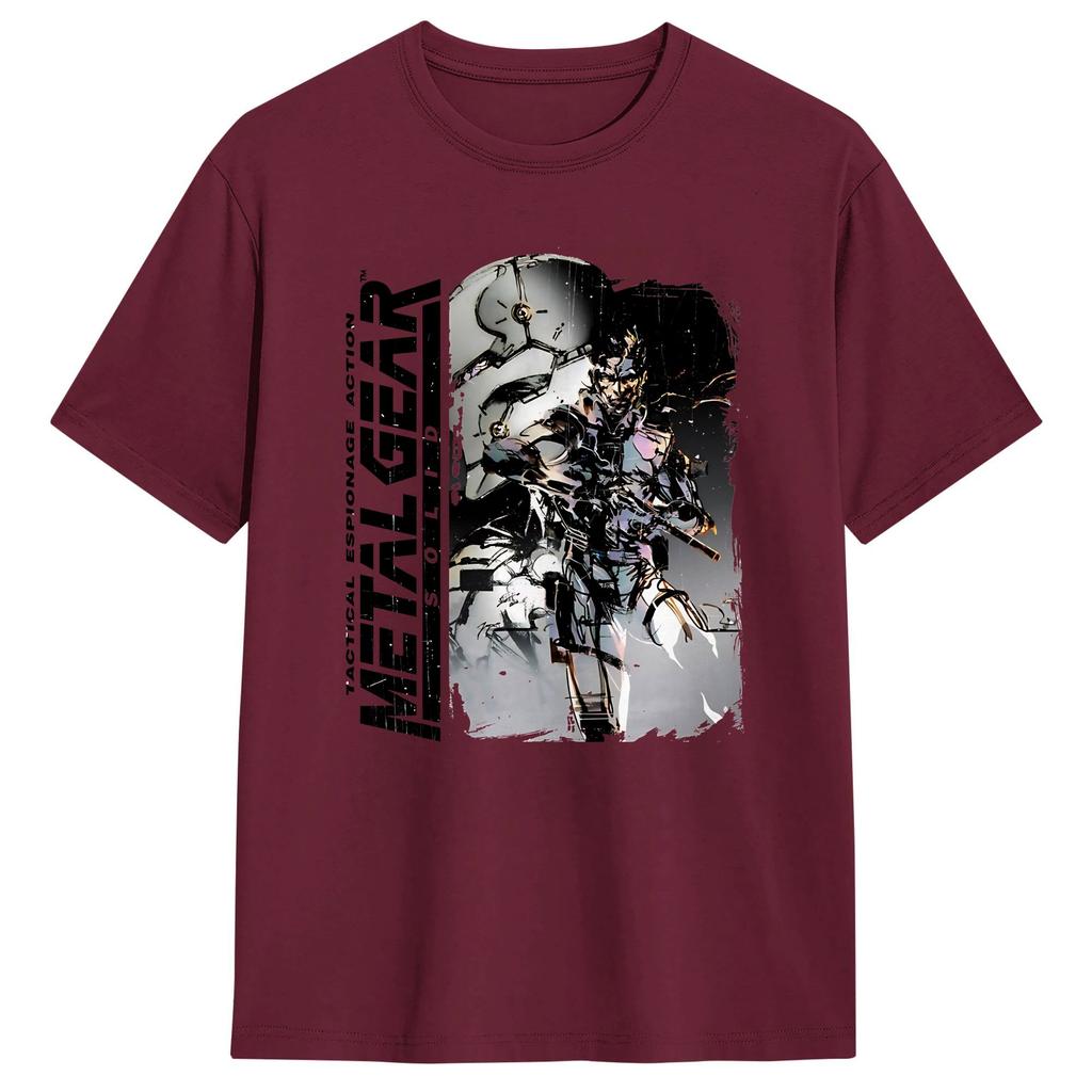 Mens TShirt Snake Metal Gear Solid Unique Pure Cotton Tees Short Sleeve  T Shirts Crew Neck Tops Printed