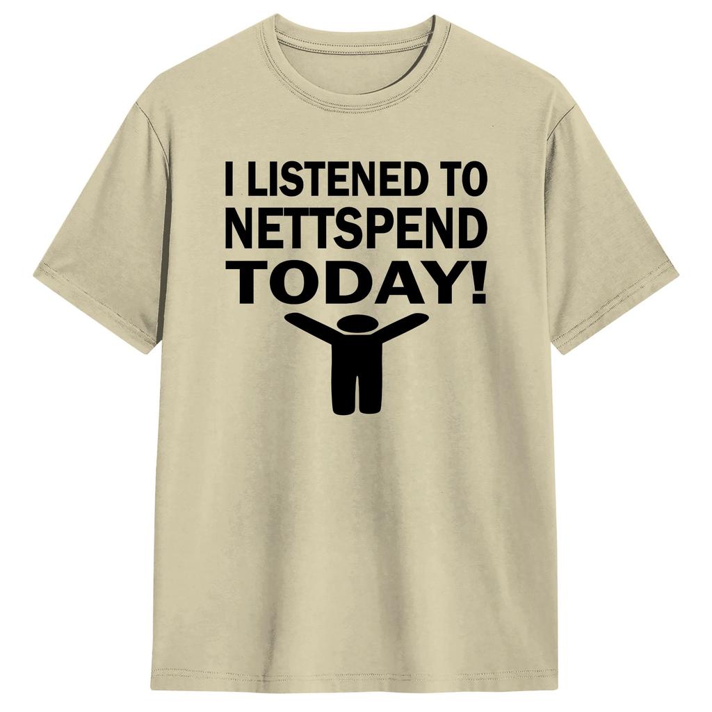 I Listened To Nettspend Today Men T Shirts Vintage Tees Short Sleeve O Neck TShirt 100 Cotton Plus Size Clothing