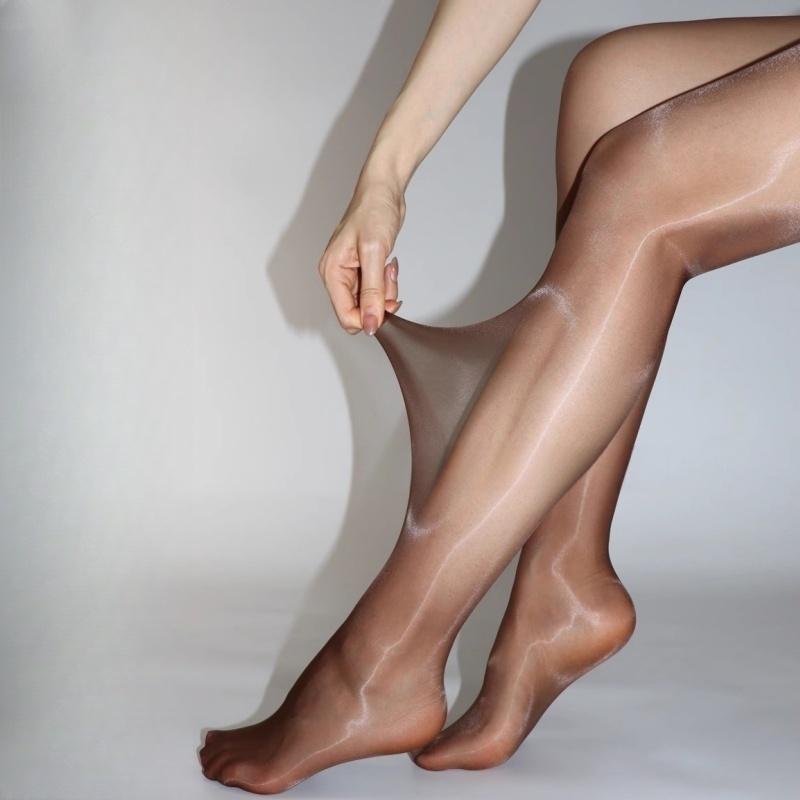 

Summer Breathable Women S Stockings Aurora Shiny Smooth Silky Pantyhose Night Club Dance Wear One Line Crotch Transparent Tights Open Crotch