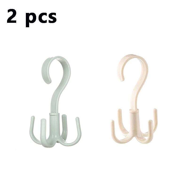 360° Rotated Four-Claw Hook Multi-Purpose Purse Hanger Rotatable Hanging Bag Hat Scarf Dormitory Storage Punch-Free