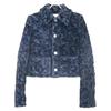 Bottega Veneta Black/Blue 686158 Chenille Blue Jacket Jacket 38 Black / blueUsed