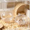 Transparent Hamster Sand Bathtub Large Anti Splash Space Cute Cat Ear Design For Small Hamsters Daily Sand Bathing
