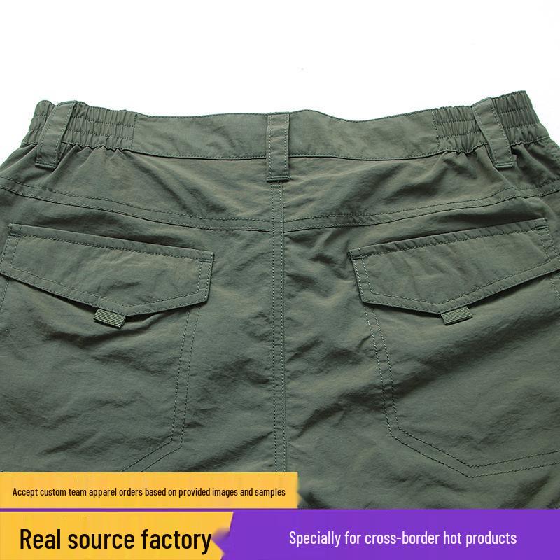Men's Quick-Drying Waterproof Cargo Pants - Loose Fit, Multi-Pocket, Plus Size, for Hiking and Outdoor Activities