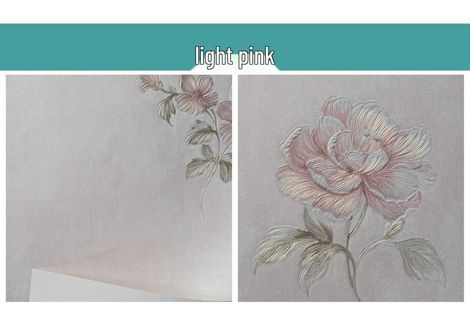Light Purple 3D Floral Embossed Wallpaper for Bedroom, Living Room, Hotel, or Beauty Salon