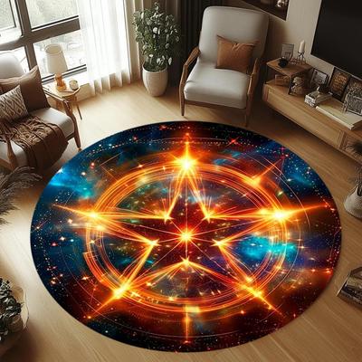 Covor Magic Magic Circle Model Pentagramă Covoraș Fermecător pentru Living Dormitor Decor Acasă Decor Dormitor
