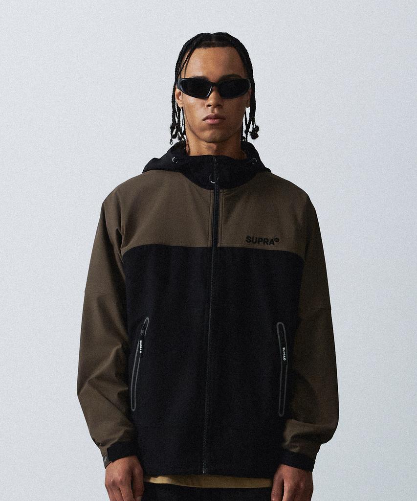 Supra Color Block Windbreaker (Beige)