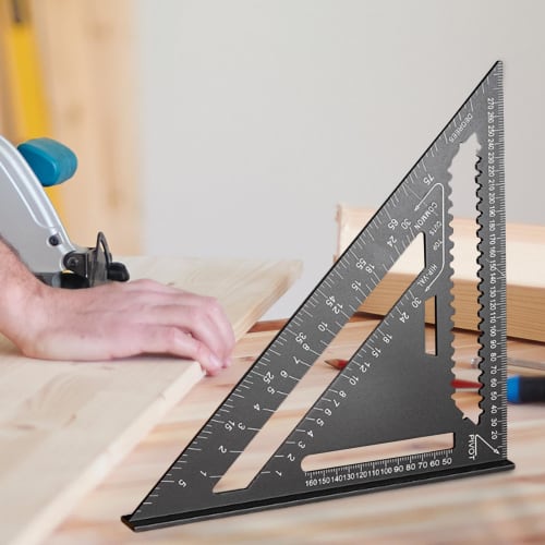 Woodworking Square, Speed ??Square - Triangle Construction Framing Tool | Multi-Function Drill Gauge, Portable Rafter Layout Tool for Men