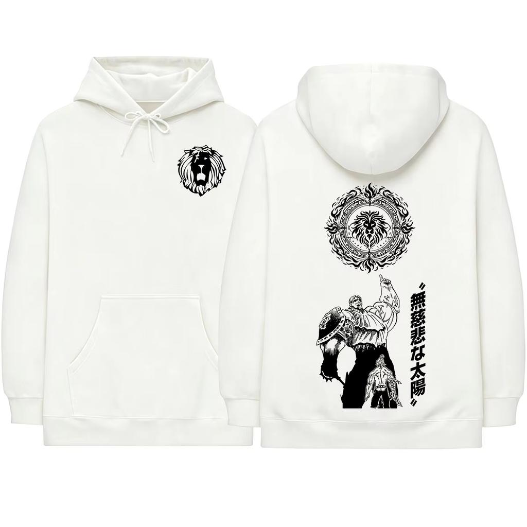 Anime Seven Deadly Sins Escanor Graphic Hoodie Unisex Fleece Long Sleeve Loose Hoodie Women And Men Hoodies