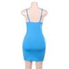 Suspenders Thin Flash Breast Cup Knitted Wrap Buttock Dress Women Spice Sexy Dress