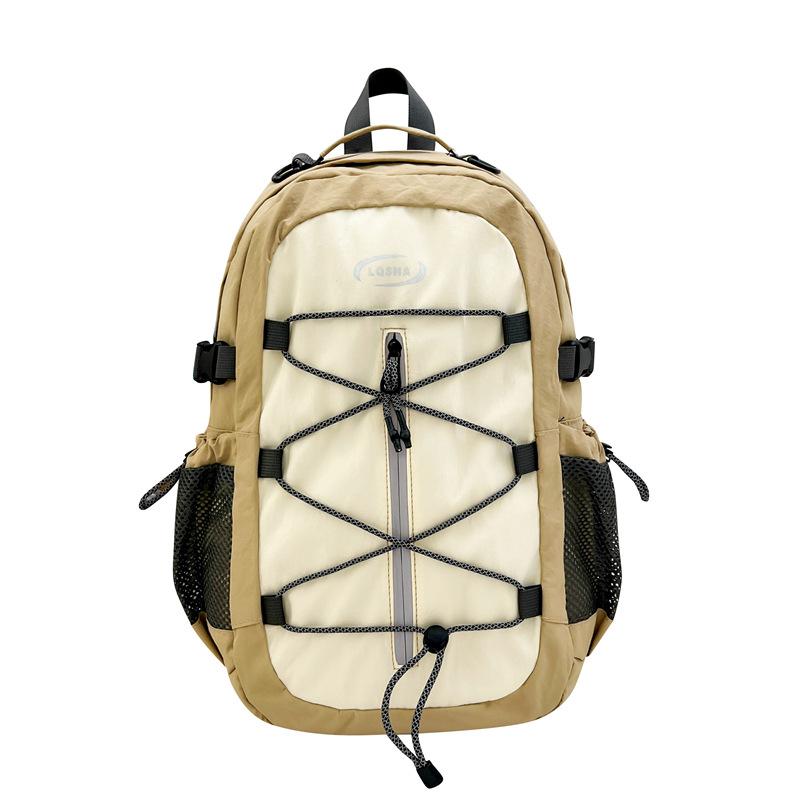 Schoolbag Outdoor Lightweight Backpack Large Capacity Waterproof Hiking Backpack Male and Female Student Commuter School Bag Simple and Versatile