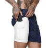 Freizeit-Badeshorts mit doppellagigem Mesh-Design für Laufsport und Fitness Herrenshorts