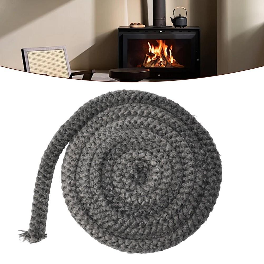 Easy Install Fiberglass Sealing Rope for Wood Stoves and Fireplaces Provides High Temperature Resistance and Airtight Seal