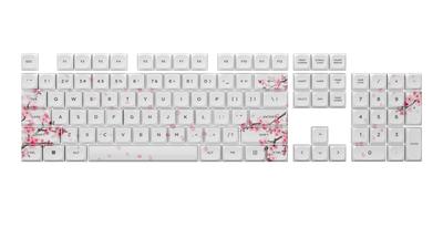 Corsair K70 CORE Zastosowany Zestaw Klawiszy 104 Klawisze Klawisze Dolnego Rzędu Nadruk Sublimacyjny Barwnikiem Klawisze PBT Biały/Sakura CH-99114A0-WW