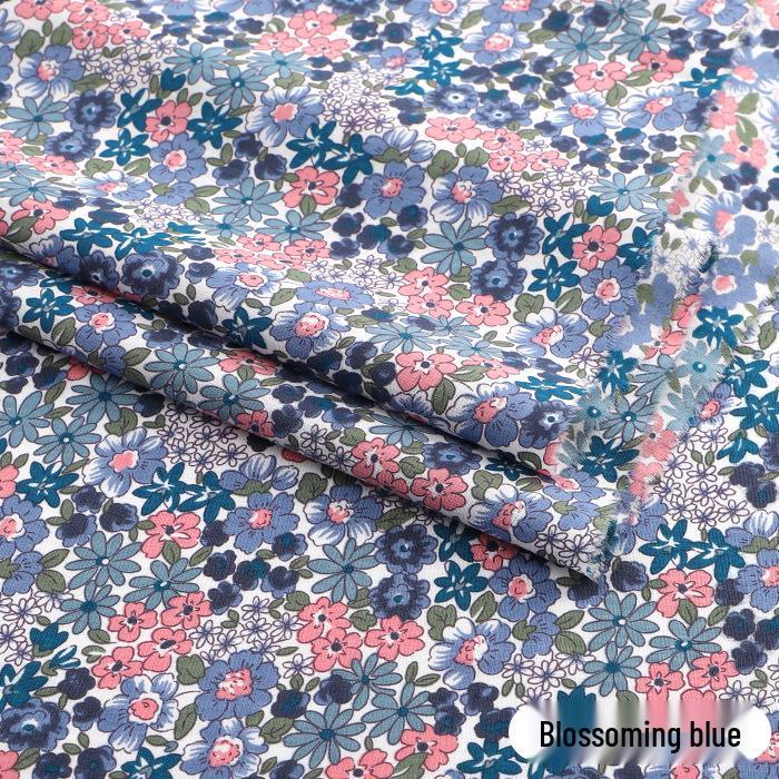 Pure Cotton Floral Poplin Fabric for Girls' Summer Dresses – Fresh Pastoral Print