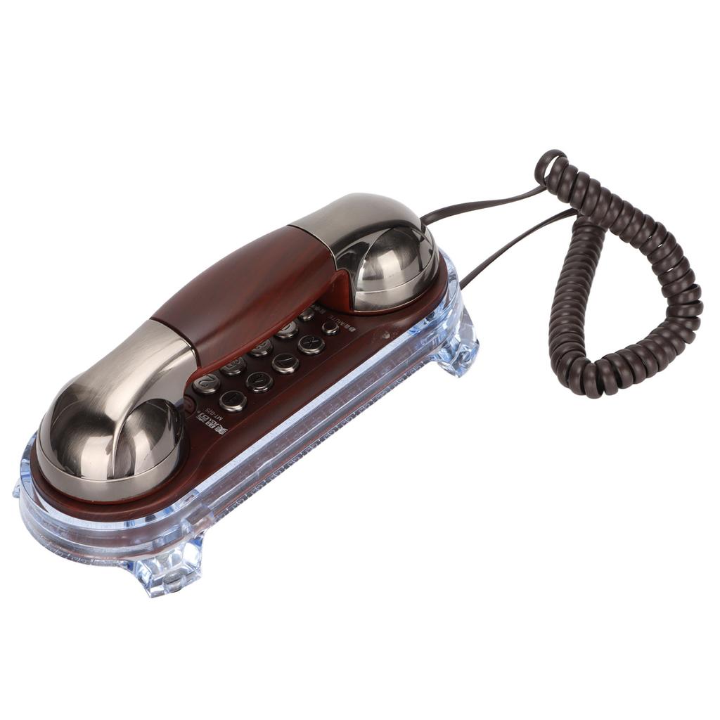 MT‑025 European Vintage Wall Phone Tone Dialing One Key Mute Redial Pause Desktop Wall Phone with Light for Home