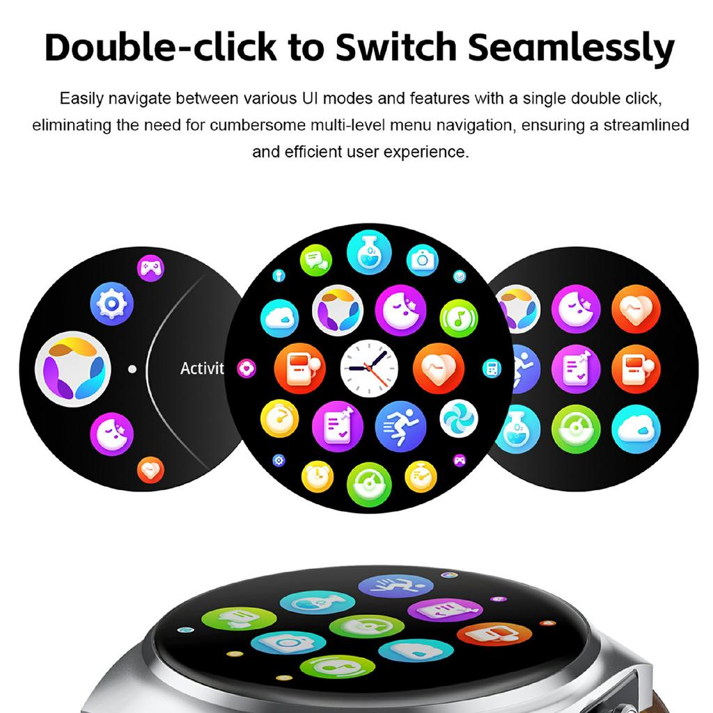 GT95 Smart Watch Earphone Bluetooth-compatible Call 1.53 inch Screen Fitness Tracker Heart Rate Monitor