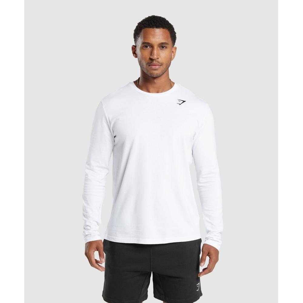 

Футболка с длинным рукавом GYMSHARK Crest, белая A1A9E WBBM XS
