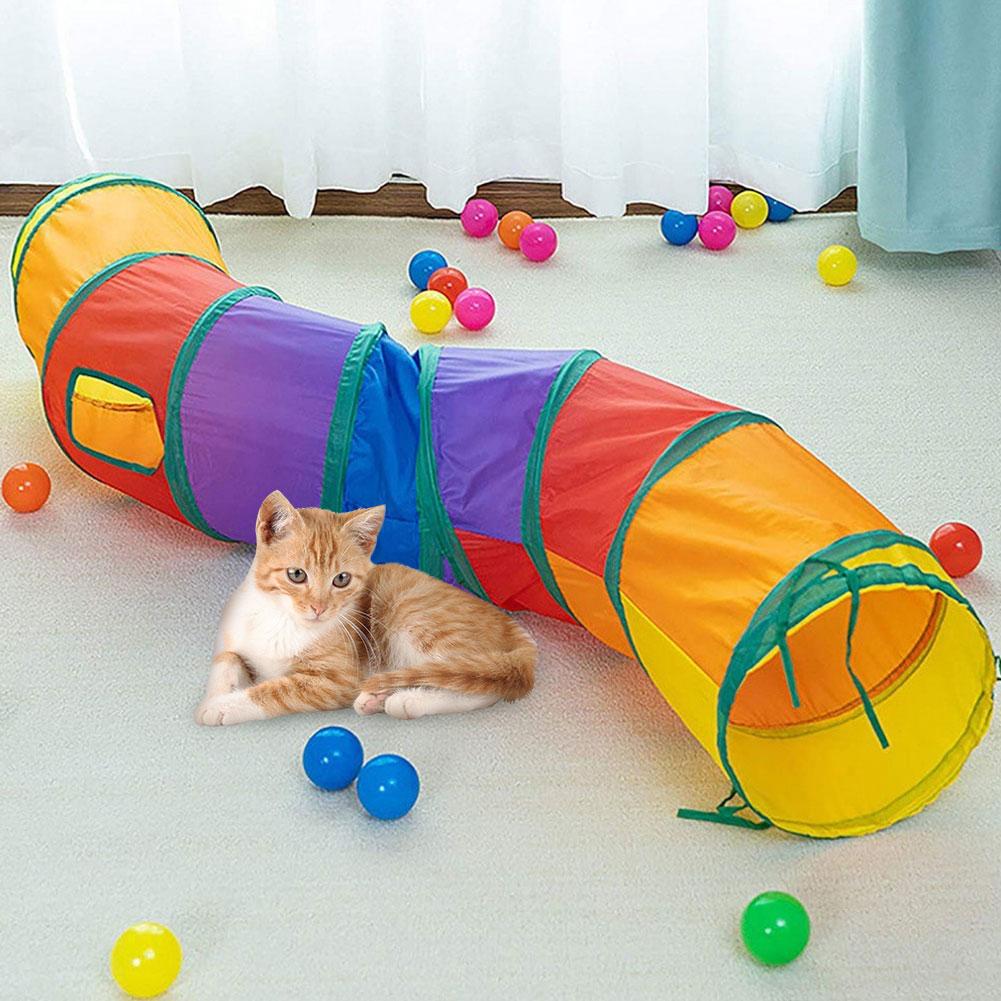 Pet Cat Tunnel Toys Foldable Pet Kitty Training Interactive Fun Toy For Cats Rabbit Small Animal Play Tunnel Tube