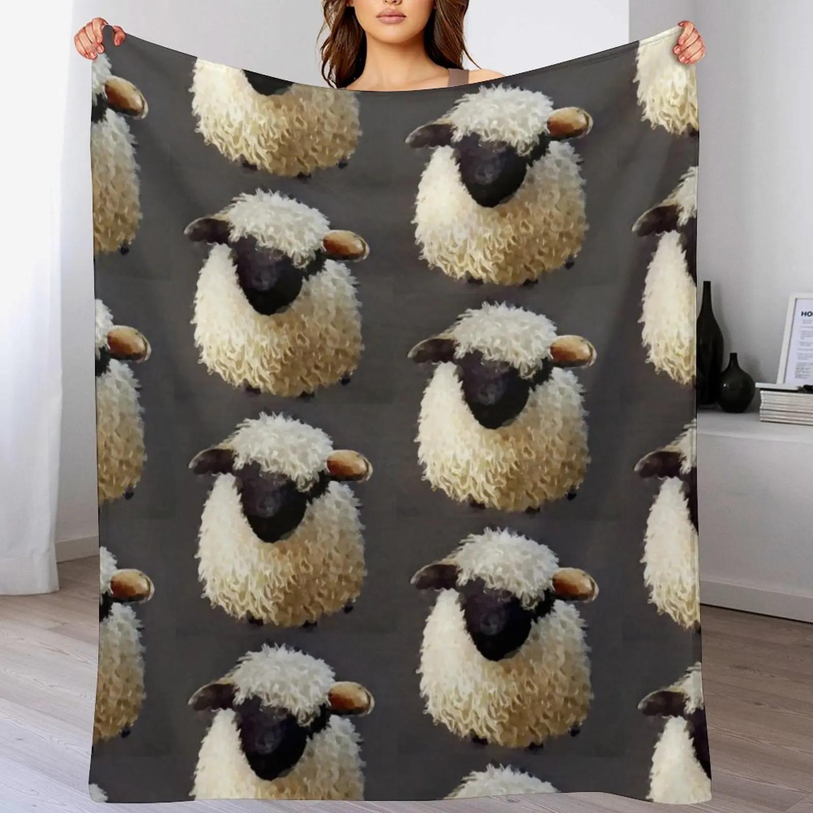 Creative Homewares Unisex White Valais Blacknose Sheep 3 Throw Blanket Cozy Throw Blanket For Bed Sofa Chair