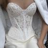 European and American Women Summer New Gyaru Sexy Lace Embroidery Tube Top Corset Vest Top Lace Strapless