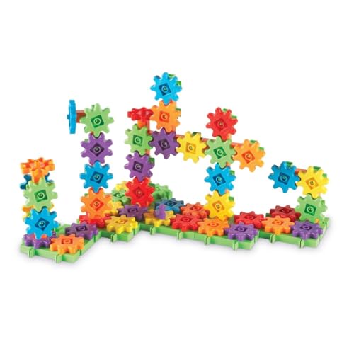 Learning Resources Gears! Gears! Gears! (R) Beginner's Building Set, Colorful Gear Blocks, Beginner's Set, LER 9162